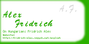 alex fridrich business card